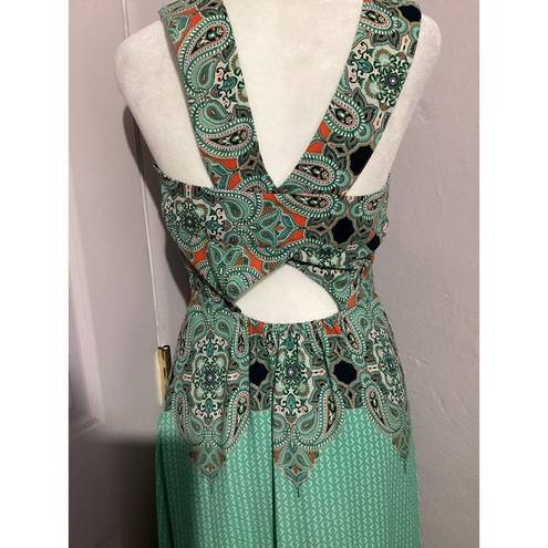 Maeve  Canyon Creek Mint Green Sleeveless Pleated Maxi Dress