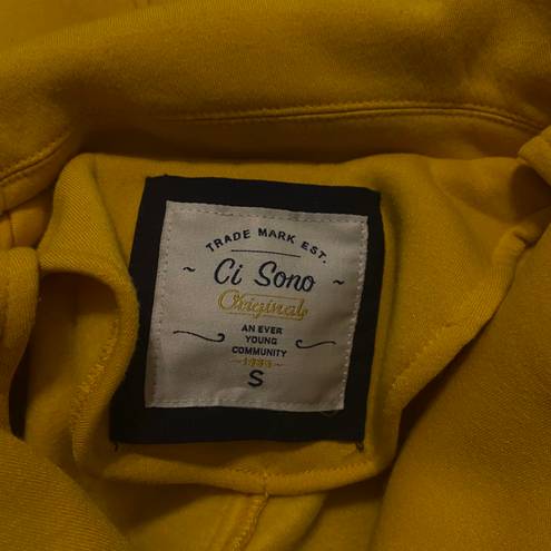 Ci Sono Original Size Small Yellow Button Front Peacoat Jacket