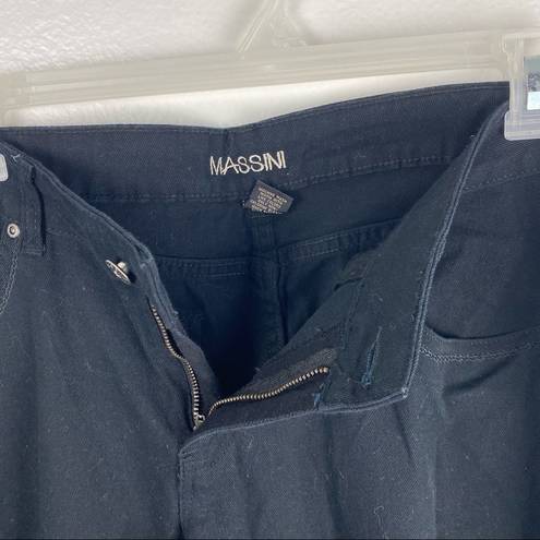 Massini  Black High-Rise Back Zipper Pockets, Jeans, Size 16