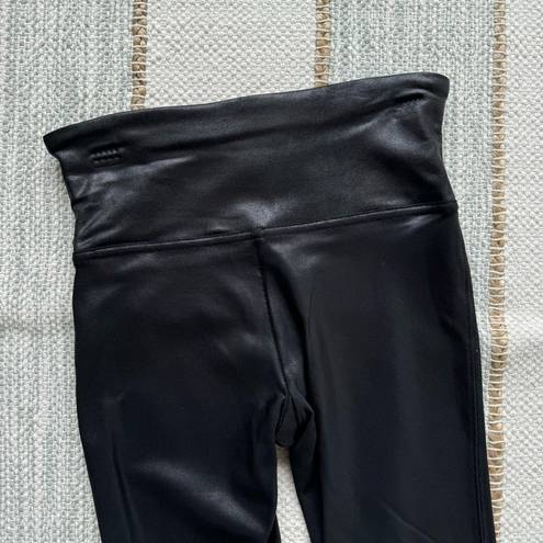 Spanx  Faux Leather Black High Rise Faux Leather Leggings Women’s Size XS