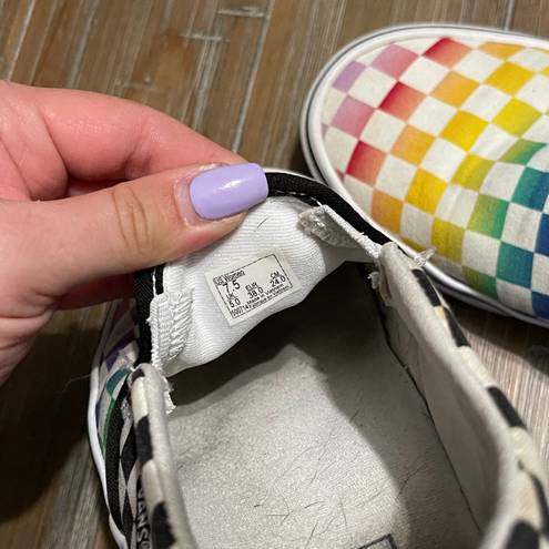 Vans Rainbow Checked Slip On