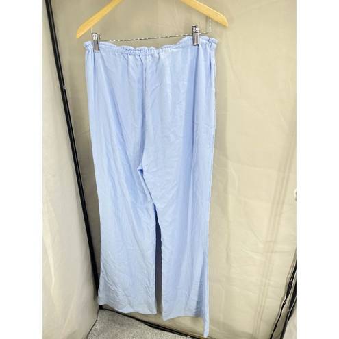 ZARA  Light Blue Textured Wide Leg Gauzy Flowy Pants Large