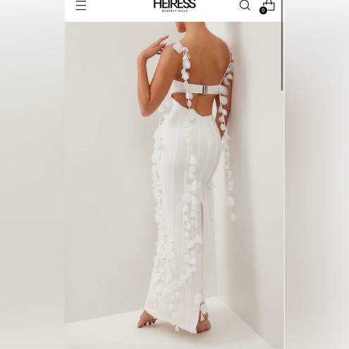 Petal HEIRESS WHITE CORSET  LINEN MAXI DRESS