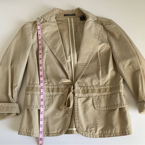 Katy Perry Via Penny Lane Reworked Apparel |  Graphic Khaki Blazer Jacket Size 6