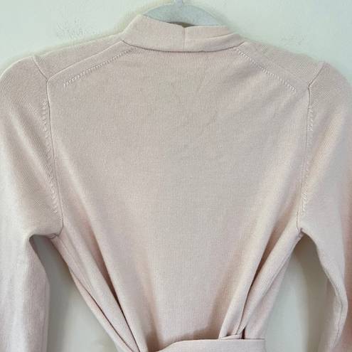 Anthropologie Ett:twa Harriet V-Neck Long Sleeve Wrap Sweater Light Pink