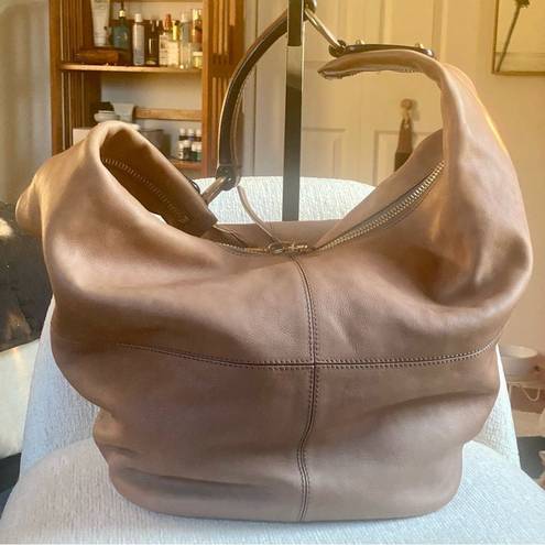 CELINE  Leather Round Hobo Shoulder Bag