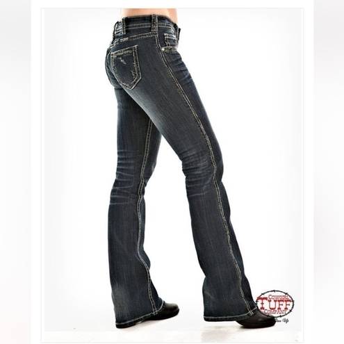 Krass&co Tuff Cowgirl  boot cut dark wash bling jeans rodeo western 30/35   tal…