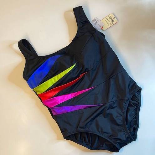 St. John’s Bay  one piece swim suit.  Size 14. Secretly Slender. NWT.