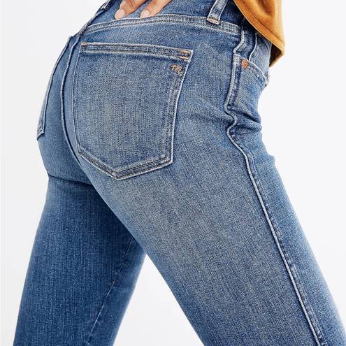 Madewell  9 INCH HIGH RISE SKINNY BLUE DENIM JEANS RIP REPAIR EDITION 34