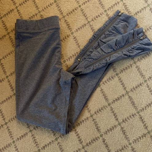 Juicy Couture  Vintage heathered gray soft  leggings w side zipper ruching NWOT S