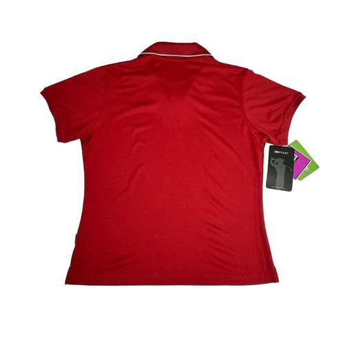 Polo Golf  Red V Neck Size Medium OnTour 300 Series Short Sleeve Women’s