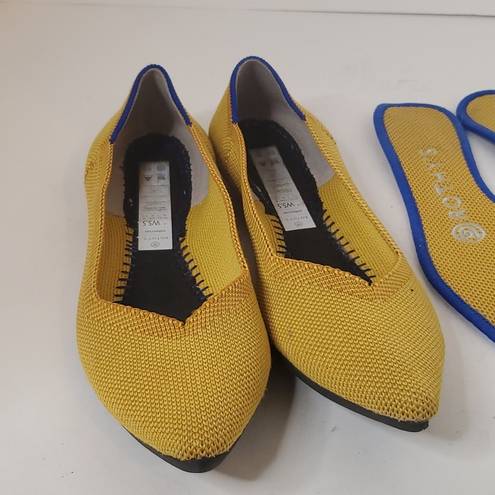 Rothy's  Shoe Size 5.5 Yellow Rubber Woven Pointed Toe closed heel Shoes