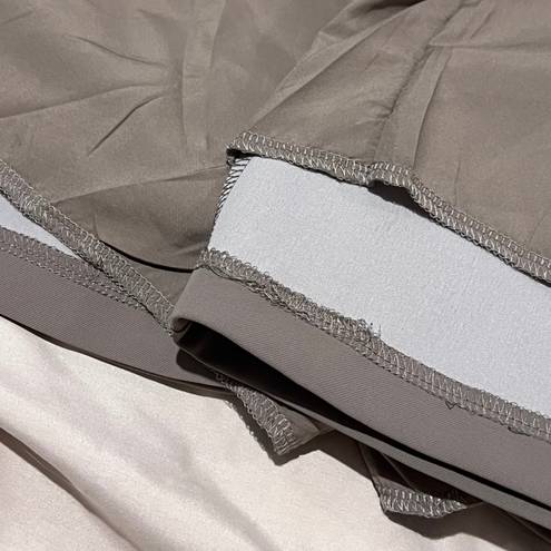 Beige Gray Zippered A