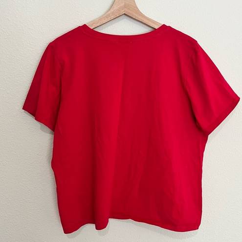 Ella Moss  Love Tee‎ Womens Size 2XL T-Shirt Casual Boxy Fit Red