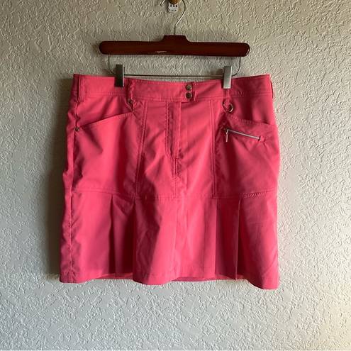 GGBlue Luxe Sport Skorts in Salmon Pink Size 12 Pleated Skirt Golf Pickleball