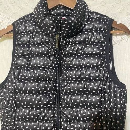 Tommy Hilfiger  Black & White Polka Dot Packable Puffer Vest XS