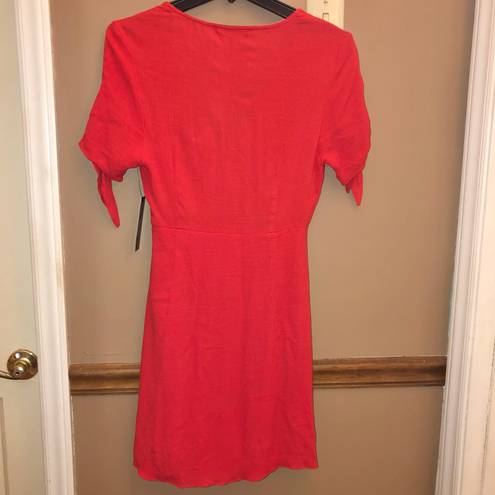 Philosophy Lulu’s My  Short Sleeve Red Wrap Dress XS