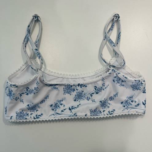 Elysiian  Nantucket Bikini Top- Blue Floral