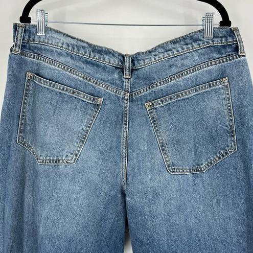 Universal Threads Universal Thread Women's High-Rise Boyfriend Jeans Medium Wash Size 16 Patches