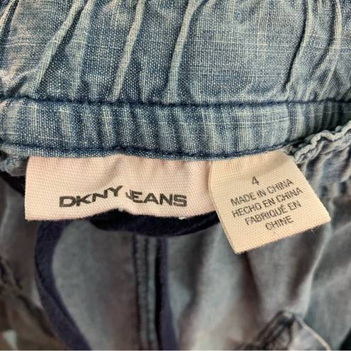 DKNY  Jeans Drawstring Waist Denim Skirt