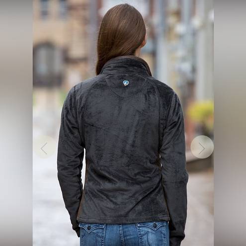 Kuhl  | Advokat Full Zip Fleece Jacket Leather Trim Brown | Women's Small