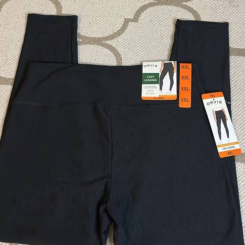 Orvis  cozy leggings fleece lined black high waisted leggings