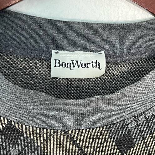 Bonworth  Vintage Y2K women diamond plaid pullover sweater size S/M