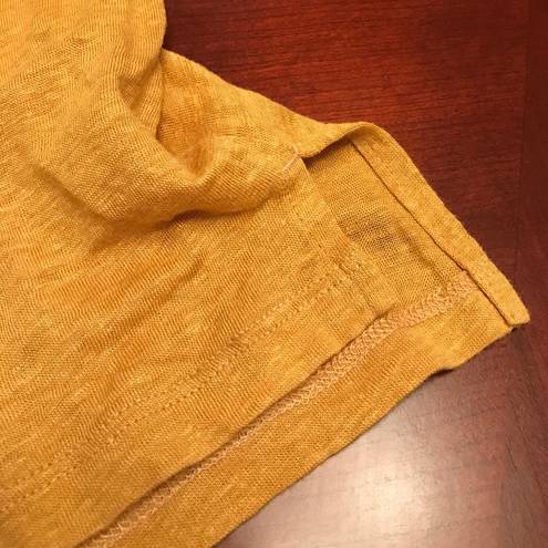 Lou & grey  Shirt SZ M Mustard Yellow 100% Linen