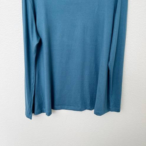 Natori [] Teal Scoop Neck Long Sleeve Shirt Supersoft Relaxed Fit Size Large L