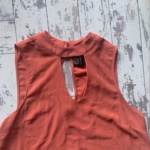 Bobeau  Orange scalloped tank, medium