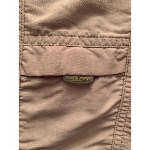 L.L.Bean  Womens Trail Skort Beige Sz XL Nylon Athleisure Vintage Casual Sporty