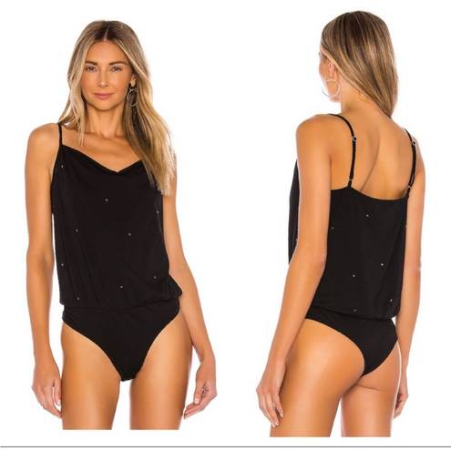 n:philanthropy  Rhinestone Embellished Black Bodysuit