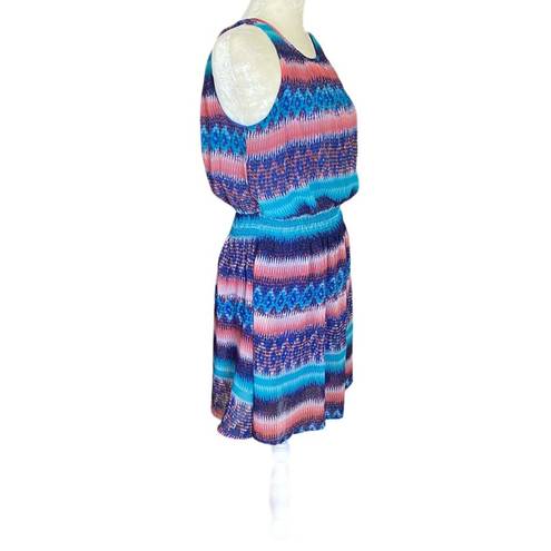 Fun & Flirt women's medium multi-colored stretchy open back tank style dress