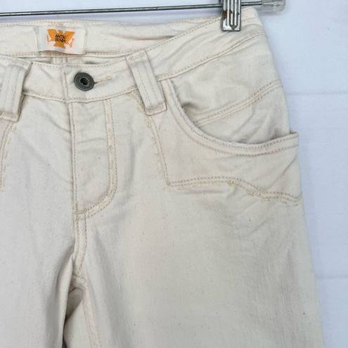 Antik Denim  Women's Cream Low Rise Bootcut Jeans Size 25 Western Button Fly