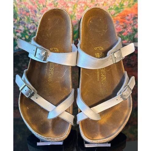 Birkenstock GUC  Women's Silver Mayari Sandals Euro 40 US 9-9.5