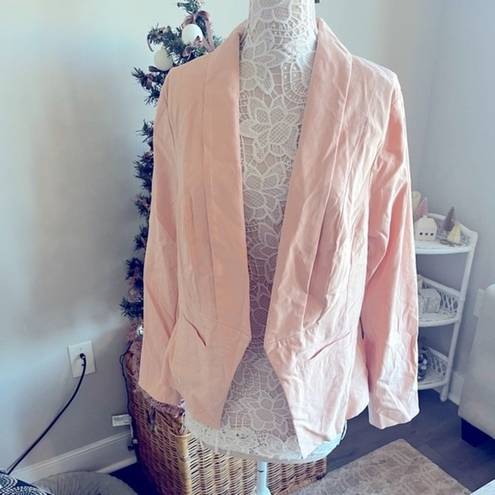 Torrid  Blush Pink Open Front Blazer