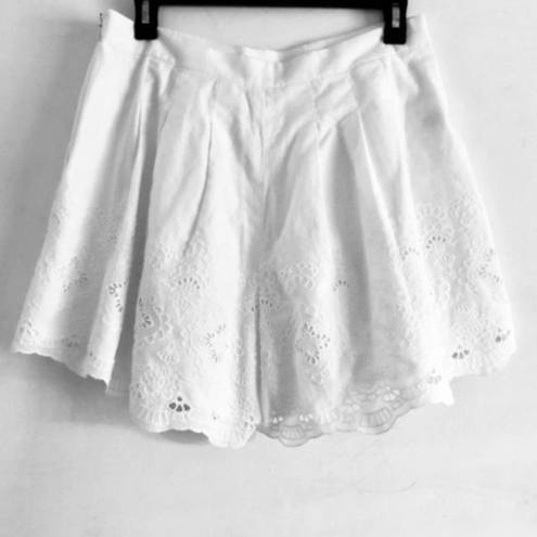 J.Crew  Skort 6 Eyelet Lace White Pleated Summer Vacation