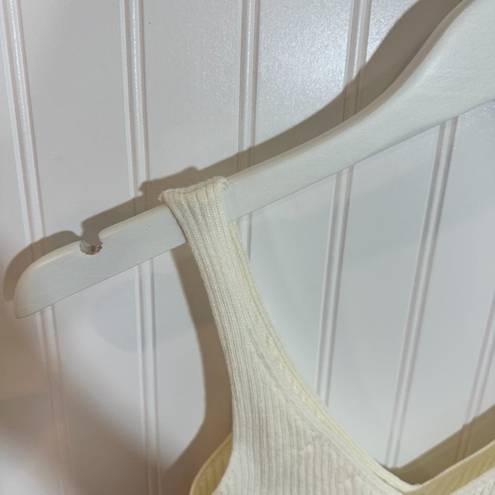 Debut Women's Ribbed Knit Tank Top Cream Sz S/M