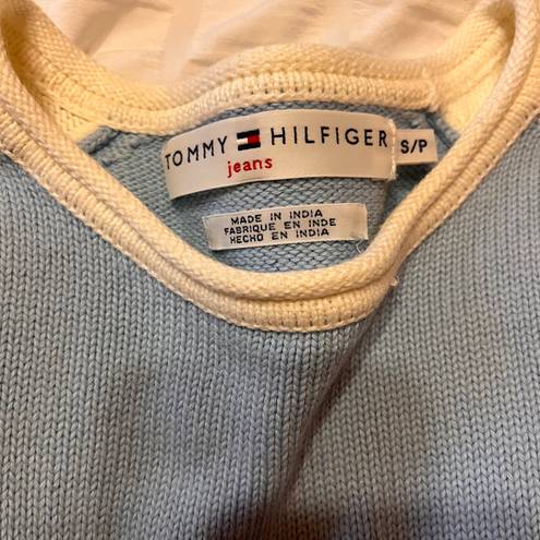 Tommy Hilfiger Color Block Blue White and Yellow Sweater