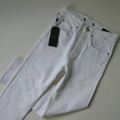 Rag and Bone NWT  Maya in Worn Vintage White High Rise Ankle Straight Jeans 31