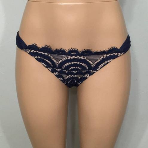 PilyQ  navy nautica lace teeny bikini set. M-teeny. New.