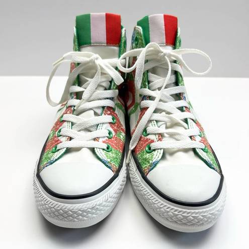 Converse  Chuck Taylor All Star High Top Sneakers 10 Women's Green Red Blue Shoes