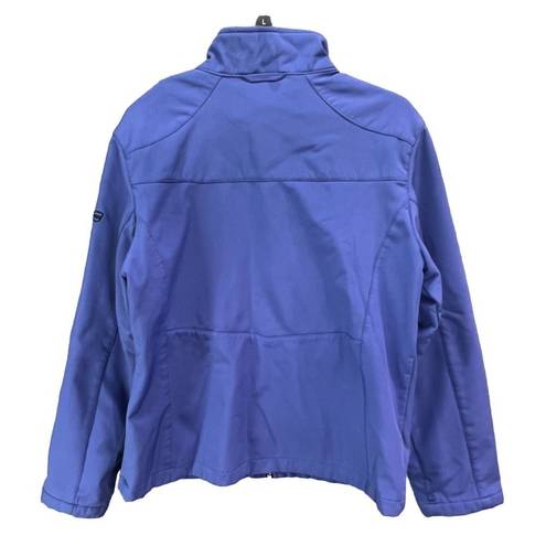 Free Country  Womens Soft Shell Jacket L Periwinkle Blue Full Zip Fleece Lined