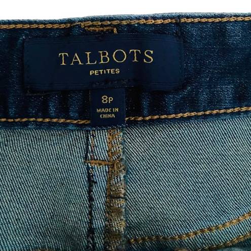 Talbots Lightly Acid Washed Petite Blue Jean Skirt