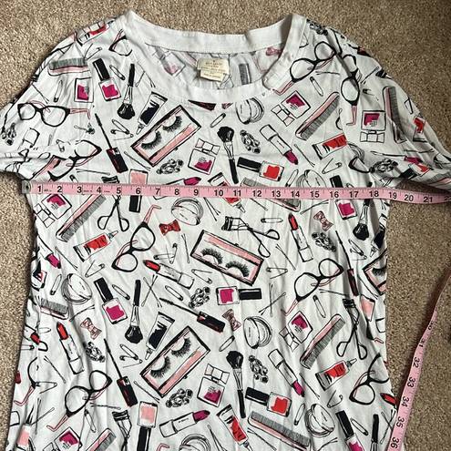 Kate Spade Intimates Cosmetic Print Sleep Shirt    Size Large