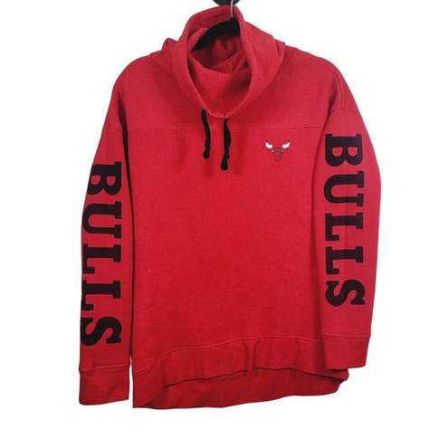 Nba  4 Her Womens Size M Red Chicago Bulls Cowl Neck Sweatshirt Basketball