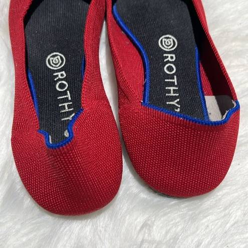 Rothy's  Red Flats The Point Knit BalletSize 8.5. B74