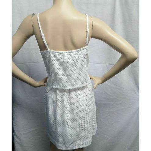 The Loft "" WHITE EYELET OVERLAY TOP CAREER CASUAL DRESS SIZE: 8 NWT $80