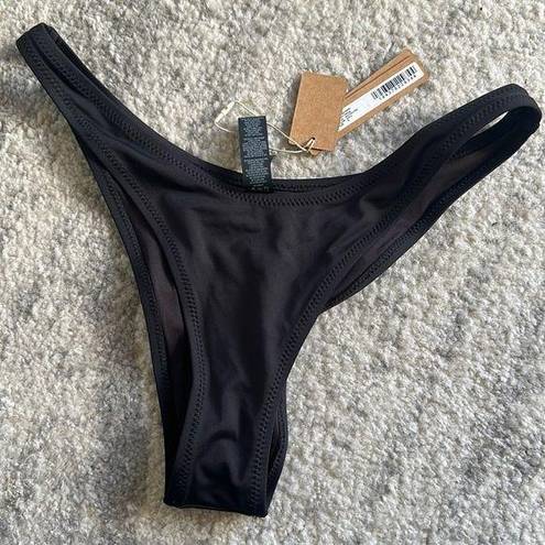 SKIMS NWT  Swim Cheeky Tanga Bottoms in Black Size Small