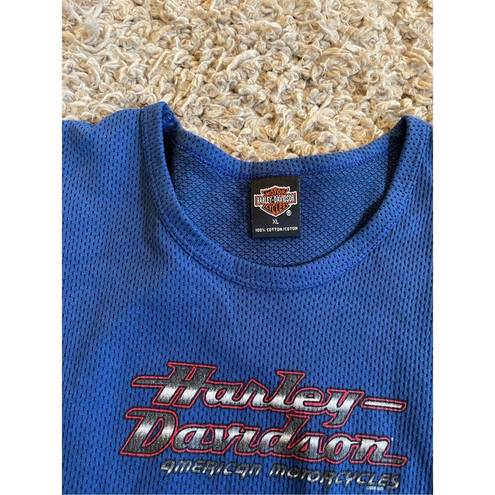 Harley Davidson  y2k mesh cropped graphic t shirt size xl